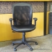 Black Leather Mesh Back Adjustable Task Chair